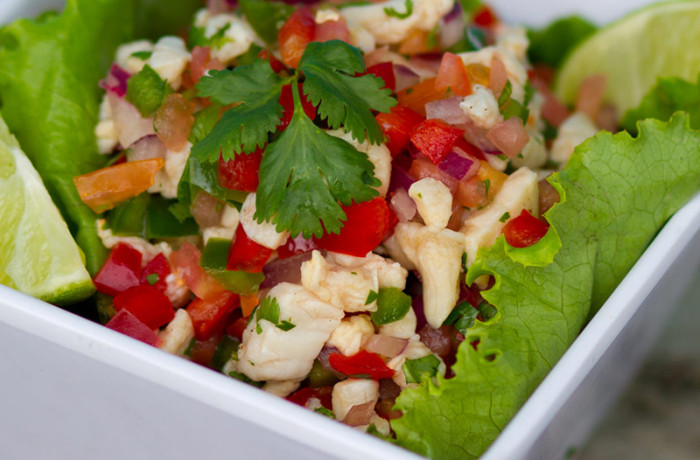 SAT Conch Salad w/Plantain Chips – $13.02